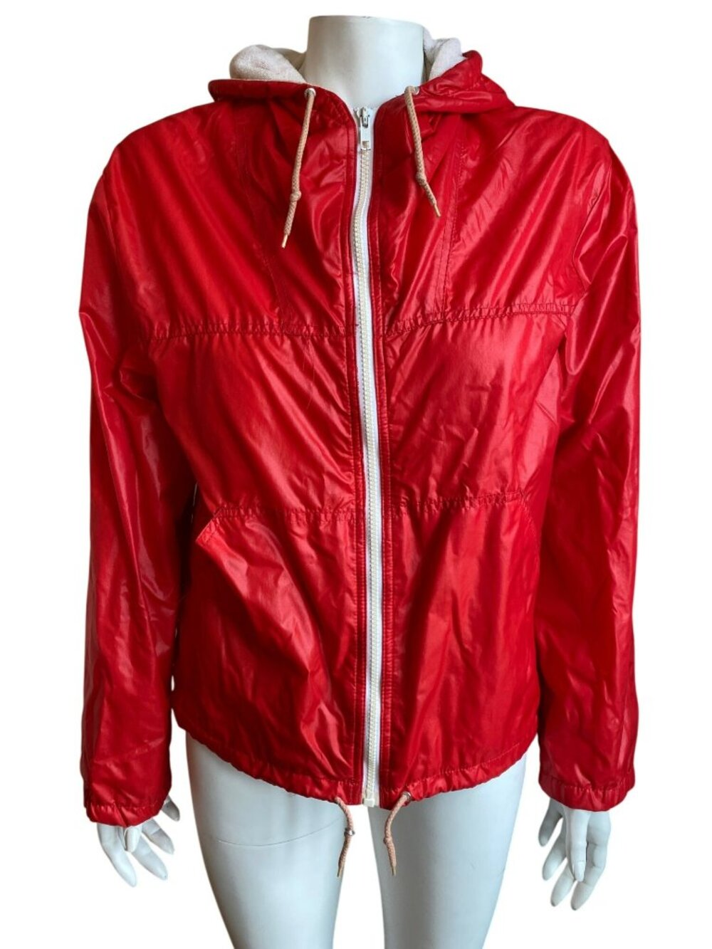 Vintage Pentimento Jacket Windbreaker 90's Y2K Red Nylon Cotton Lining Med/Small